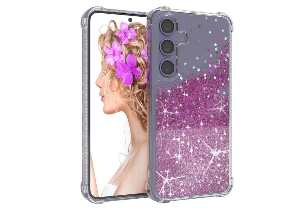 EAZY CASE Handyhülle Liquid Glittery Case für Samsung Galaxy S24 6