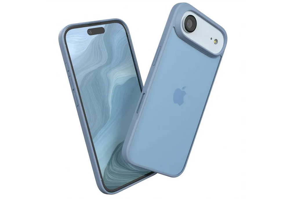 EAZY CASE Handyhülle Outdoor Case für Apple iPhone Air 6,5 Zoll, Hybrid Handyhülle kratzfest Smart Slimcover Transparent Robust Blau