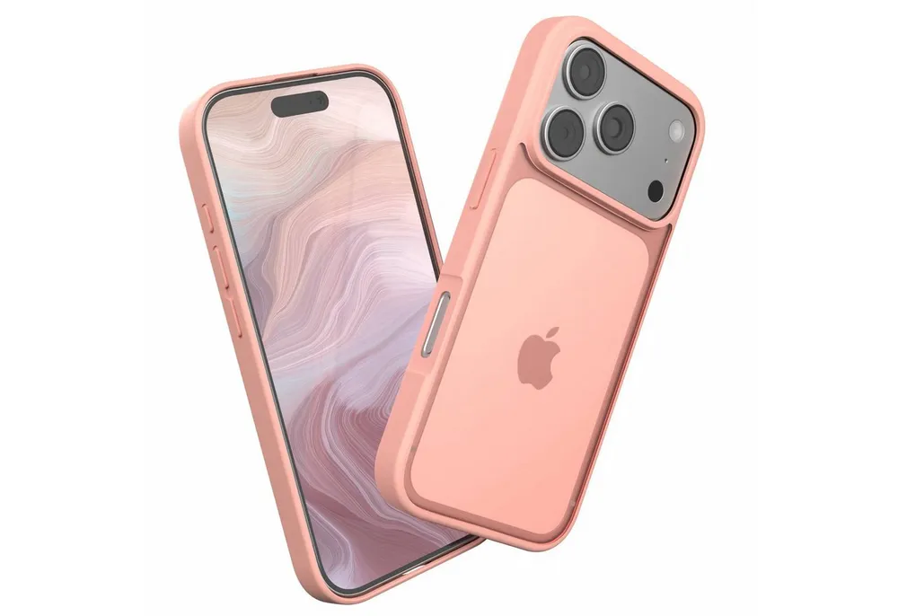 EAZY CASE Handyhülle Outdoor Case für Apple iPhone 17 Pro 6,3 Zoll, Schutzhülle Outdoor Case robust stoßfest Back Cover helles Pink