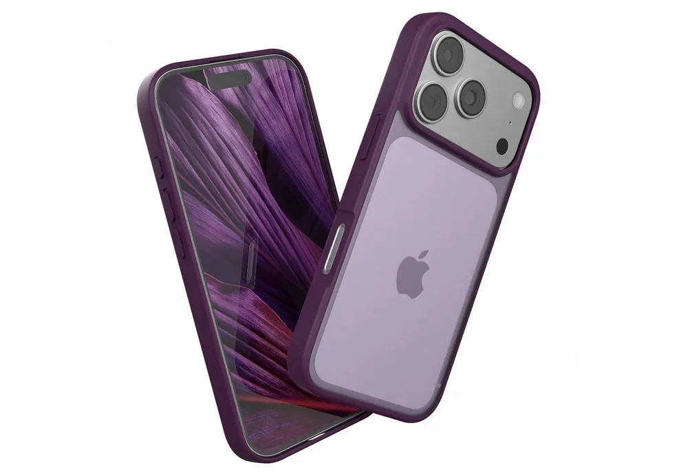 EAZY CASE Handyhülle Outdoor Case für Apple iPhone 17 Pro 6,3 Zoll, Outdoor Case mit Kameraschutz stoßfest Back Cover Violett