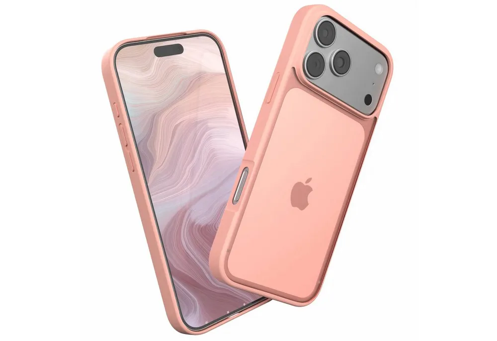 EAZY CASE Handyhülle Outdoor Case für Apple iPhone 17 Pro Max 6,9 Zoll, Schutzhülle Outdoor Case robust stoßfest Back Cover helles Pink