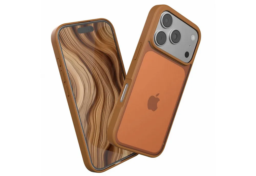 EAZY CASE Handyhülle Outdoor Case für Apple iPhone 17 Pro 6,3 Zoll, Handyhülle Outdoor Slimcover kratzfest transparent Braun