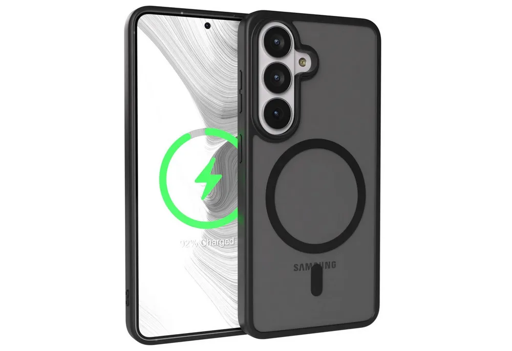 EAZY CASE Handyhülle Outdoor Case MagSafe für Samsung Galaxy S26 6,3 Zoll, Outdoor Handy Hülle Slim Cover Silicon Case Bumper Outdoorcase Schwarz