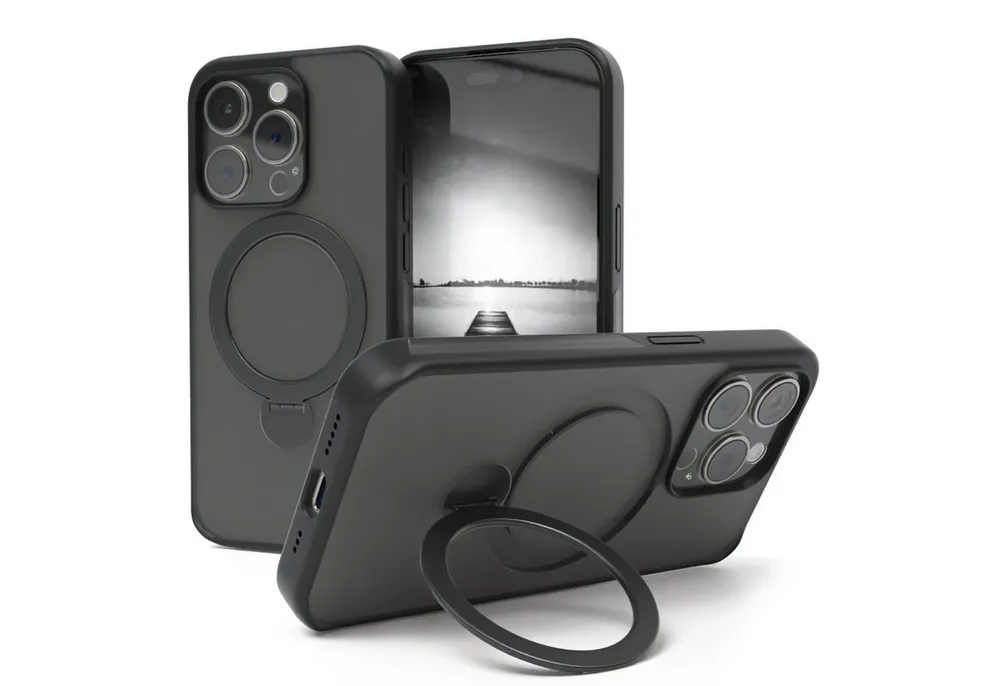 EAZY CASE Handyhülle Outdoor iPhone 15 Pro Case MagSafe Rotation Ring 6