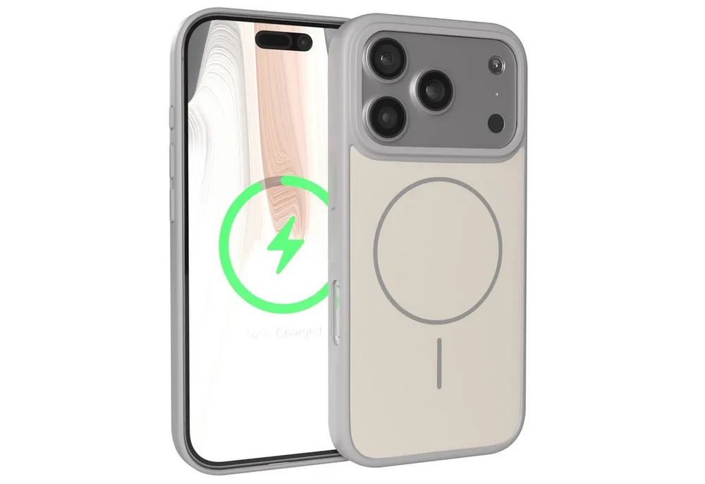 EAZY CASE Handyhülle Slim Outdoor MagSafe Case für Apple iPhone 17 Pro 6,3 Zoll, Leichtes Case mit starkem Grip & MagSafe in Grau