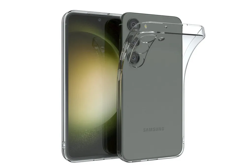 EAZY CASE Handyhülle Slimcover Clear für Samsung Galaxy S23 6,1 Zoll, durchsichtige Hülle Ultra Dünn Silikon Backcover TPU Telefonhülle Klar
