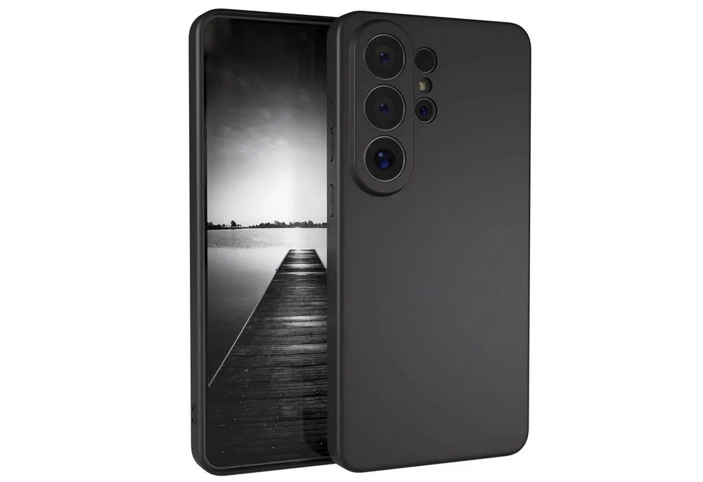 EAZY CASE Handyhülle Slimcover Solid Schwarz für Galaxy S26 Serie 6,9 Zoll, schwarze Hülle Ultra Dünn Silikon Backcover TPU Telefonhülle Solid