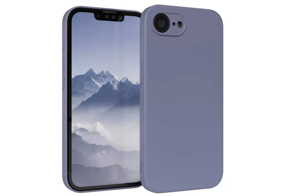 EAZY CASE Handyhülle TPU Hülle für Apple iPhone 17e 6,1 Zoll, Silikon Schutzhülle mit Kameraschutz Matt Back Cover Soft Eis Blau