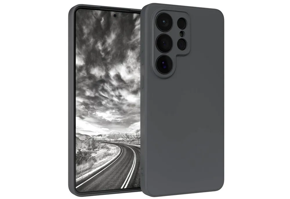 EAZY CASE Handyhülle TPU Hülle für Samsung Galaxy S26 Ultra 6,9 Zoll, Hülle mit Kameraschutz Handycase Soft Smart Slimcover matt Dunkelgrau
