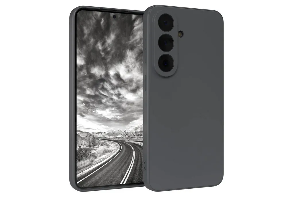 EAZY CASE Handyhülle TPU Hülle für Samsung Galaxy S26 6,3 Zoll, Hülle mit Kameraschutz Handycase Soft Smart Slimcover matt Dunkelgrau