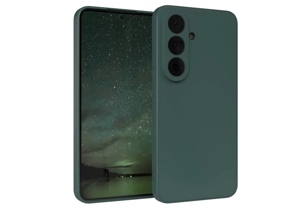 EAZY CASE Handyhülle TPU Hülle für Samsung Galaxy S26 6,3 Zoll, Silikon Schutzhülle mit Kameraschutz kratzfestes Bumper Nachtgrün