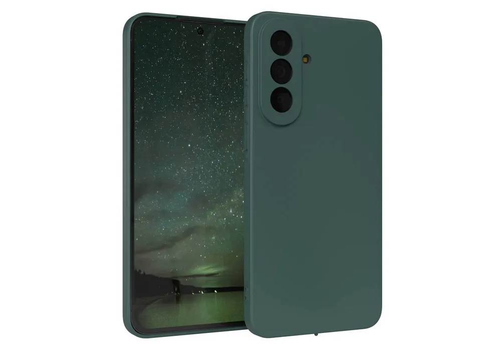 EAZY CASE Handyhülle TPU Hülle für Samsung Galaxy A57 6,7 Zoll, Silikon Schutzhülle mit Kameraschutz kratzfestes Bumper Nachtgrün
