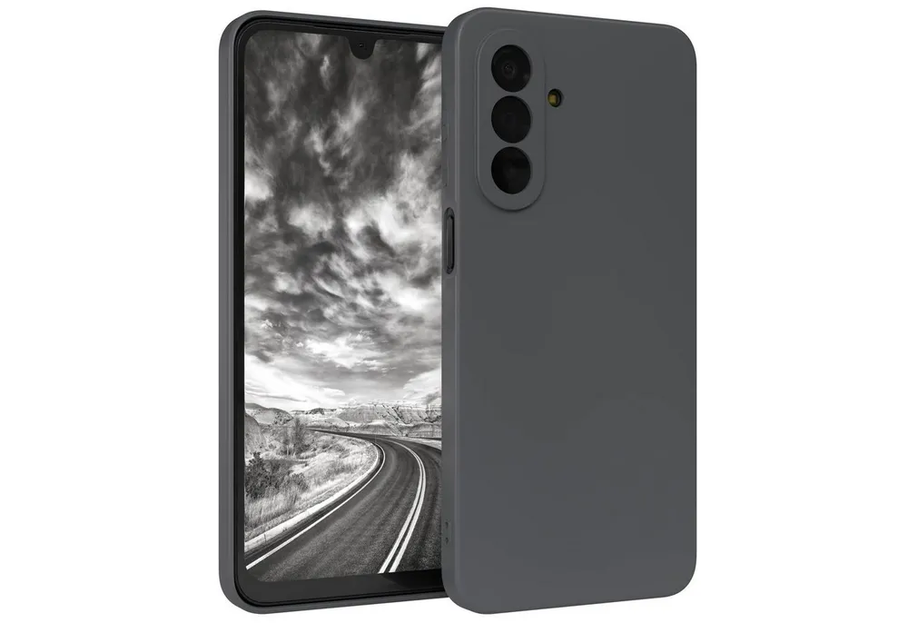 EAZY CASE Handyhülle TPU Hülle für Samsung Galaxy A17 6,7 Zoll, Hülle mit Kameraschutz Handycase Soft Smart Slimcover matt Dunkelgrau