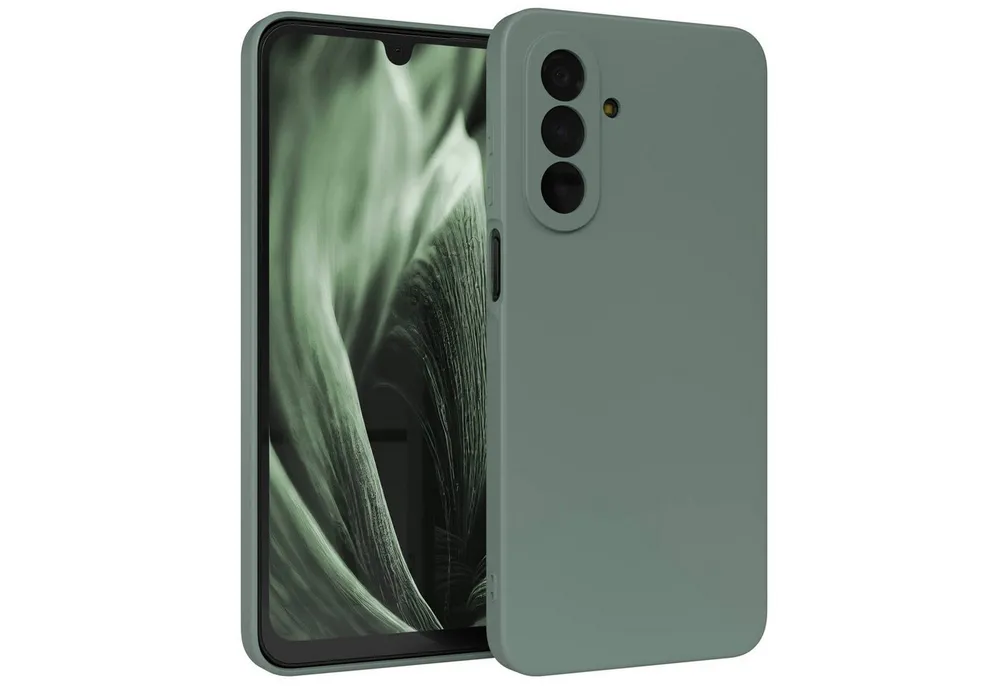 EAZY CASE Handyhülle TPU Hülle für Samsung Galaxy A17 6,7 Zoll, Schutzhülle mit Kameraschutz stoßfest telefonhülle Matt Dunkelgrün
