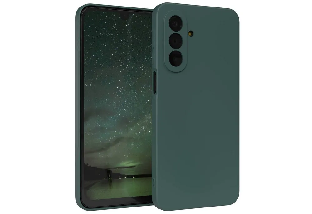 EAZY CASE Handyhülle TPU Hülle für Samsung Galaxy A17 6,7 Zoll, Silikon Schutzhülle mit Kameraschutz kratzfestes Bumper Nachtgrün