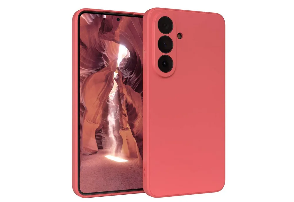 EAZY CASE Handyhülle TPU Hülle für Samsung Galaxy S26 Plus 6,7 Zoll, Schutzhülle mit Kameraschutz stoßfest Telefonhülle Matt Rot / Hellrot