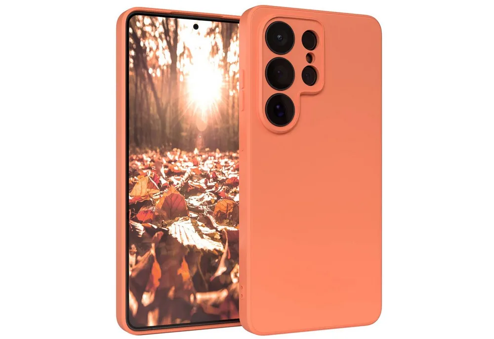 EAZY CASE Handyhülle TPU Hülle für Samsung Galaxy S26 Ultra 6,9 Zoll, Schutzhülle mit Kameraschutz Telefonhülle elastisch Bumper tpu Orange