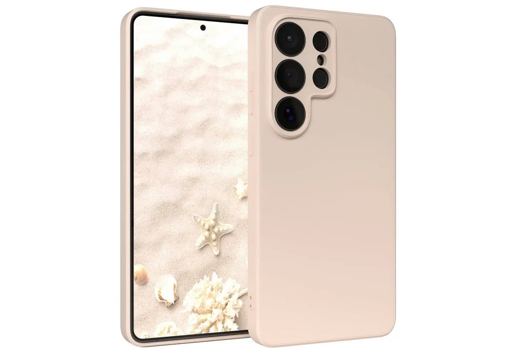 EAZY CASE Handyhülle TPU Hülle für Samsung Galaxy S26 Ultra 6,9 Zoll, Bumper Case Matt Slimcover Silikonschutzhülle elastisch Taupe / Beige