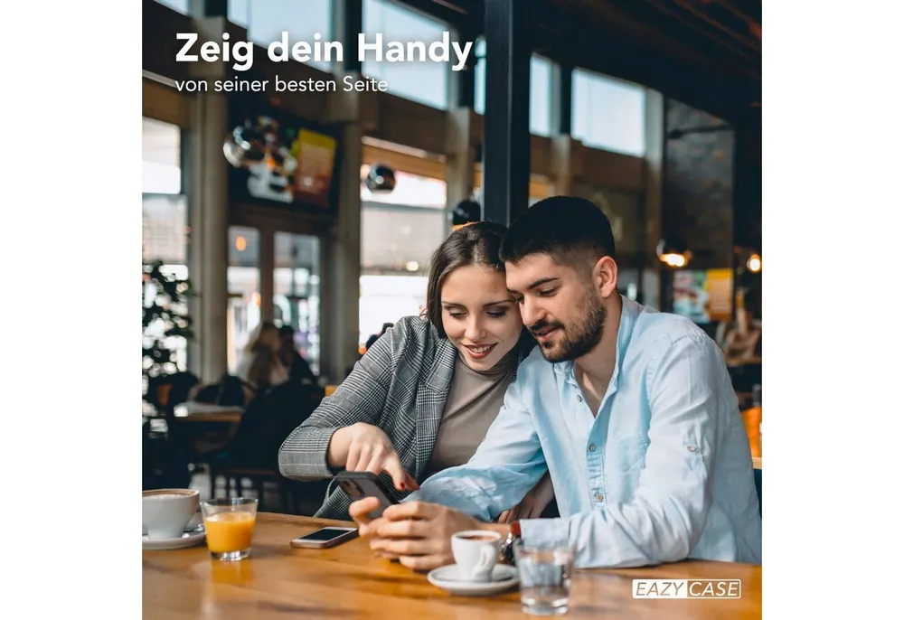 EAZY CASE Handyhülle Transparente Hülle mit MagSafe für iPhone 15 6,1 Zoll, Qi Charging kompatibel, Silicon Case, Slimcover Displayschutz, Schwarz