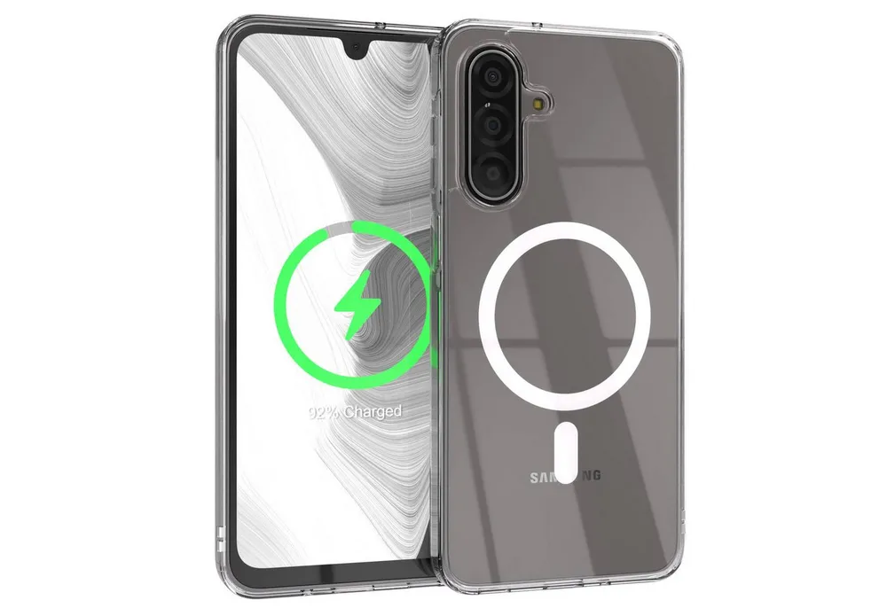 EAZY CASE Handyhülle Transparente Hülle mit MagSafe Samsung Galaxy A17 6,7 Zoll, Back Cover, Bumper Case, Handy Schutzhülle Kameraschutz, Durchsichtig