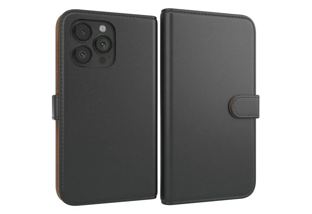 EAZY CASE Handyhülle Uni Bookstyle für Apple iPhone 13 Pro 6,1 Zoll, Schutzhülle mit Standfunktion Kartenfach Handytasche aufklappbar Etui