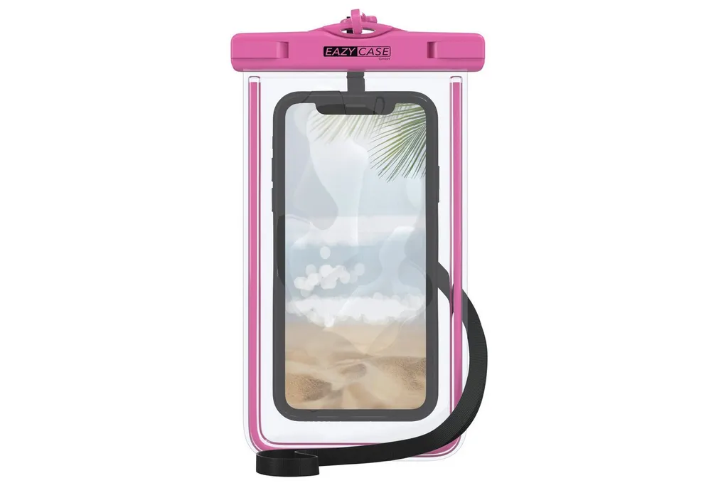 EAZY CASE Handyhülle Universale Unterwasser-Tasche für viele Modelle 3,5 - 6,7 Zoll, Unterwasserhülle wasserfeste Handyhülle IPX8 Schutz vor Wasser Pink