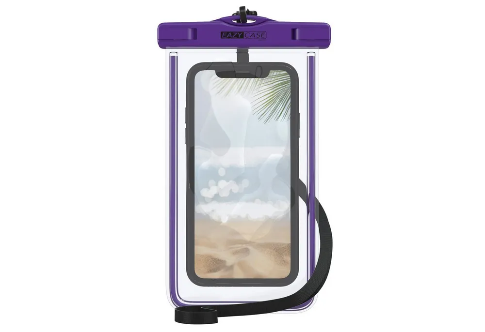 EAZY CASE Handyhülle Universale Unterwasser-Tasche für viele Modelle 3,5 - 6,7 Zoll, Unterwasser Taschen Unterwasserhülle mit IPX8 Schutz Handy Lila Dunkel