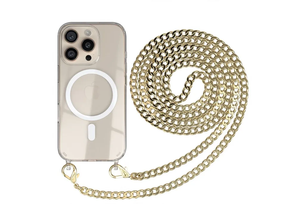 EAZY CASE Handykette 2in1 Metallkette MagSafe Hülle für iPhone 16 Pro 6