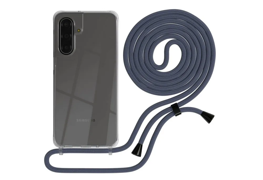 EAZY CASE Handykette Hülle mit Band für Samsung Galaxy A17 6,7 Zoll, Hülle mit Umhängeband Bumper Case Hülle mit Band Blau
