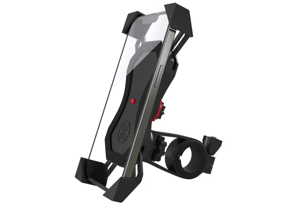 EAZY CASE Smartphone-Halterung Universal Fahrradhalterung für Smartphones, (Handyhalterung zur Montage am Lenker größenverstellbar drehbar Schwarz)