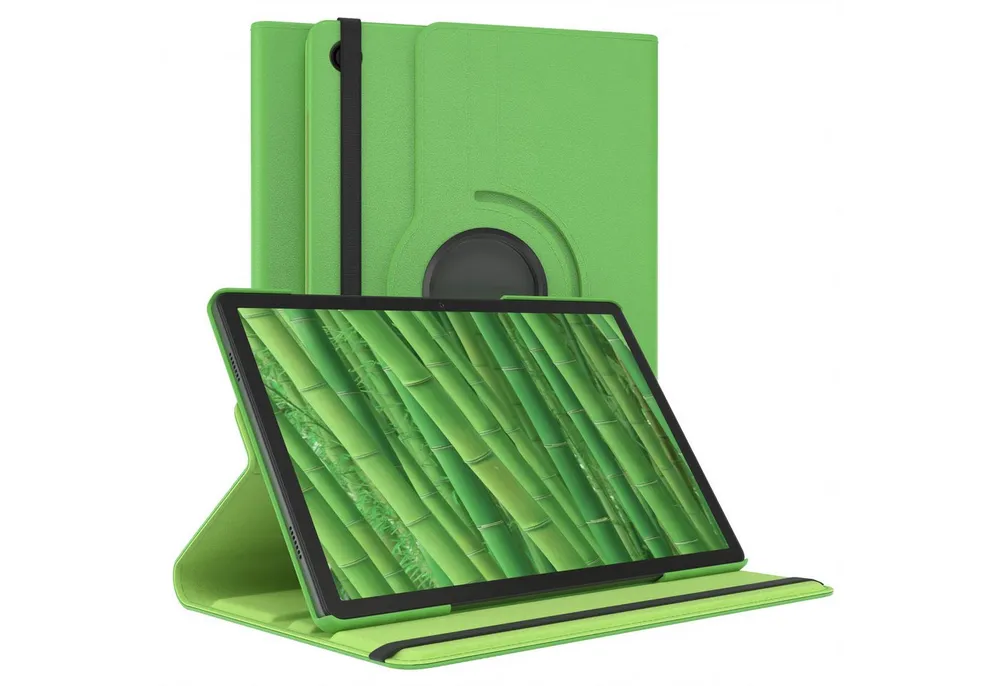 EAZY CASE Tablet-Hülle Rotation Case für Galaxy Tab A9 Plus Rotationcase 11 Zoll, Tabletcover Case Hardcover Flipcover zum Aufstellen Klapp-Case Grün