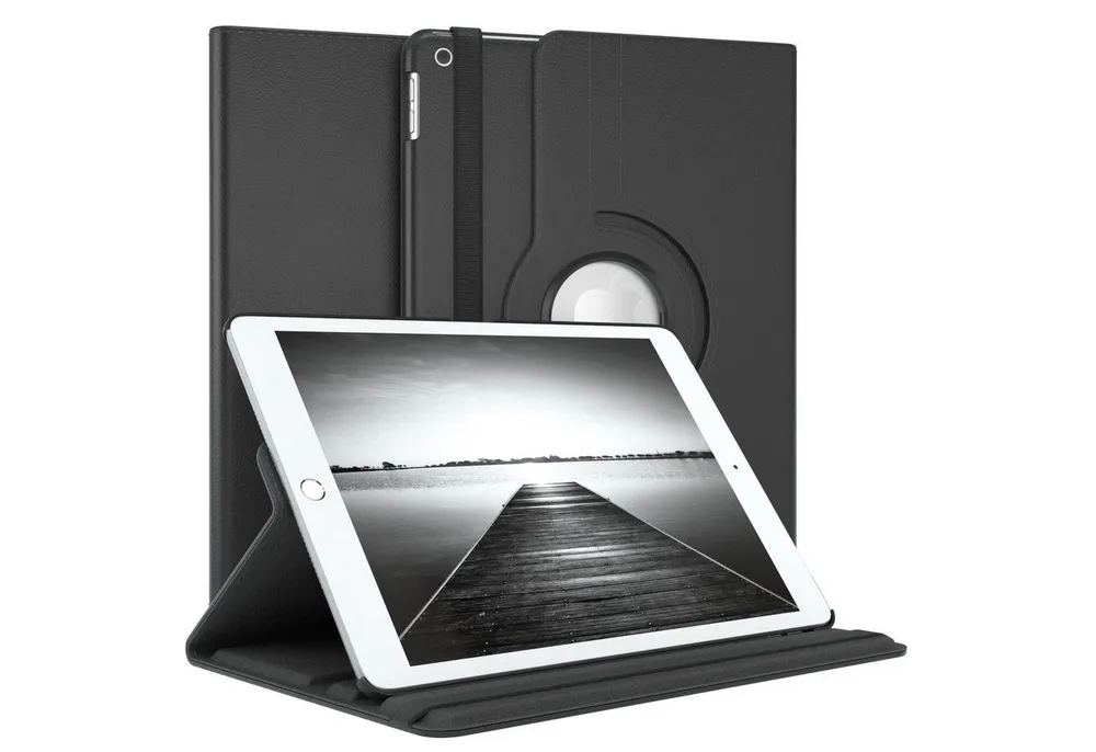 EAZY CASE Tablet-Hülle Rotation Case für Apple iPad 7./8./9. Gen. 10,2 Zoll, Hülle 360° drehbar mit Standfunktion Etui Anti-Kratz Tasche Schwarz