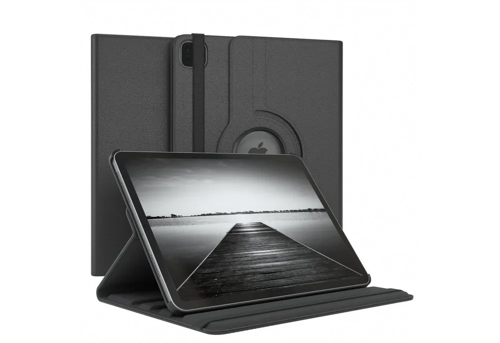 EAZY CASE Tablet-Hülle Rotation Case für iPad Pro 11" 1./2./3./4. Gen. 11 Zoll, Hülle 360° drehbar mit Standfunktion Etui Anti-Kratz Tasche Schwarz