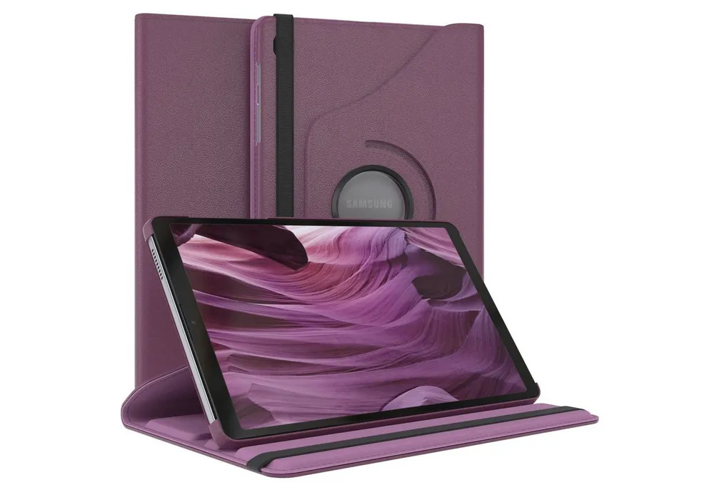 EAZY CASE Tablet-Hülle Rotation Case für Samsung Galaxy Tab A7 Lite 8,7 Zoll, Tablet-Hülle Bookstyle Case Fullcover Schutz Tasche Stehfunktion Lila