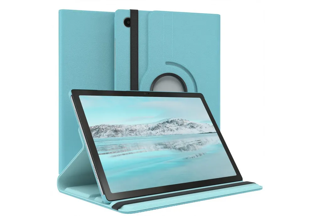 EAZY CASE Tablet-Hülle Rotation Case für Samsung Galaxy Tab A8 10.5 LTE 10,5 Zoll, Schutzasche für Tablets Flipcase Hülle Kratzschutz Displayschutz Blau