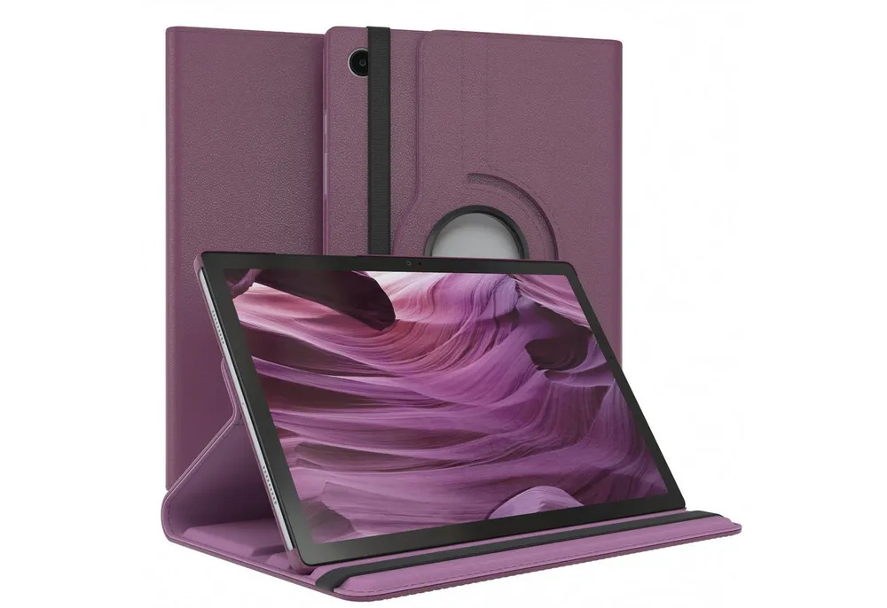 EAZY CASE Tablet-Hülle Rotation Case für Samsung Galaxy Tab A8 10.5 LTE 10,5 Zoll, Tablet-Hülle Bookstyle Case Fullcover Schutz Tasche Stehfunktion Lila