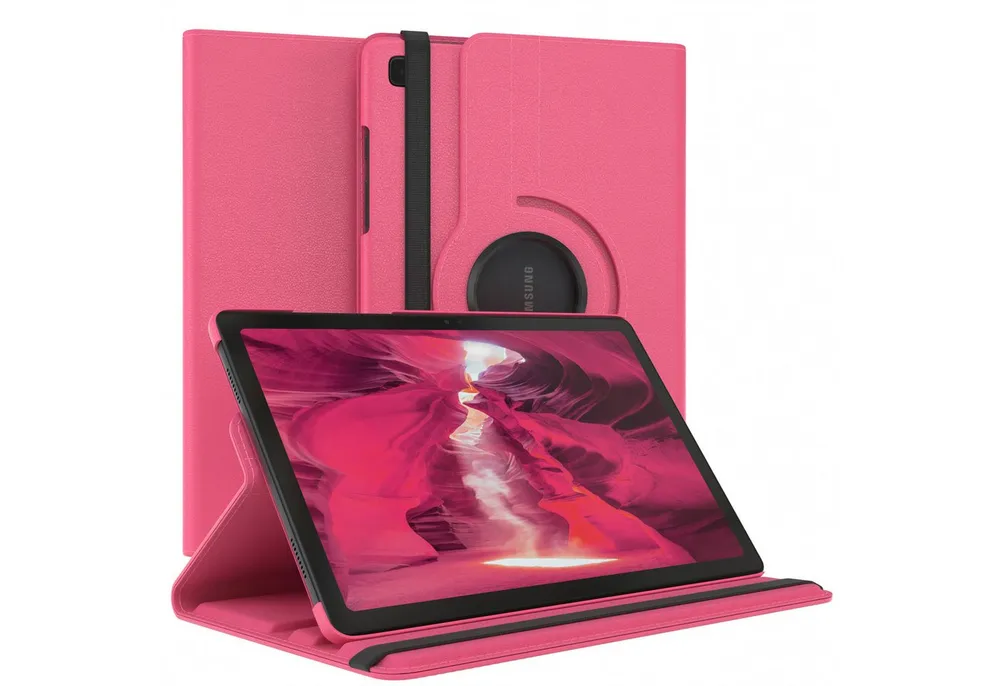 EAZY CASE Tablet-Hülle Rotation Case für Samsung Galaxy Tab A7 10,4 Zoll, Klapphülle zum Aufstellen Rundum Hülle Book Tablet Slim Klappcase Pink