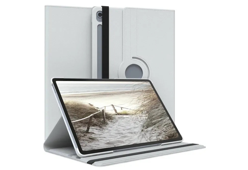 EAZY CASE Tablet-Hülle Rotation Case für Galaxy Tab S10 FE Plus 13,1 Zoll, Tablet Schutzhülle kratzfest stoßfest drehbar 360 Grad Weiß