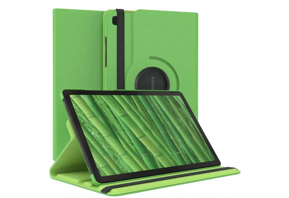 EAZY CASE Tablet-Hülle Rotation Case für Samsung Galaxy Tab A7 10,4 Zoll, Tabletcover Case Hardcover Flipcover zum Aufstellen Klapp-Case Grün