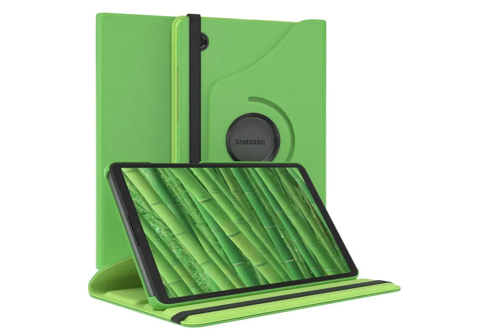 EAZY CASE Tablet-Hülle Rotationcase für Samsung Galaxy Tab A11 8,7 Zoll, Tabletcover Case Hardcover Flipcover zum Aufstellen Klapp-Case Grün
