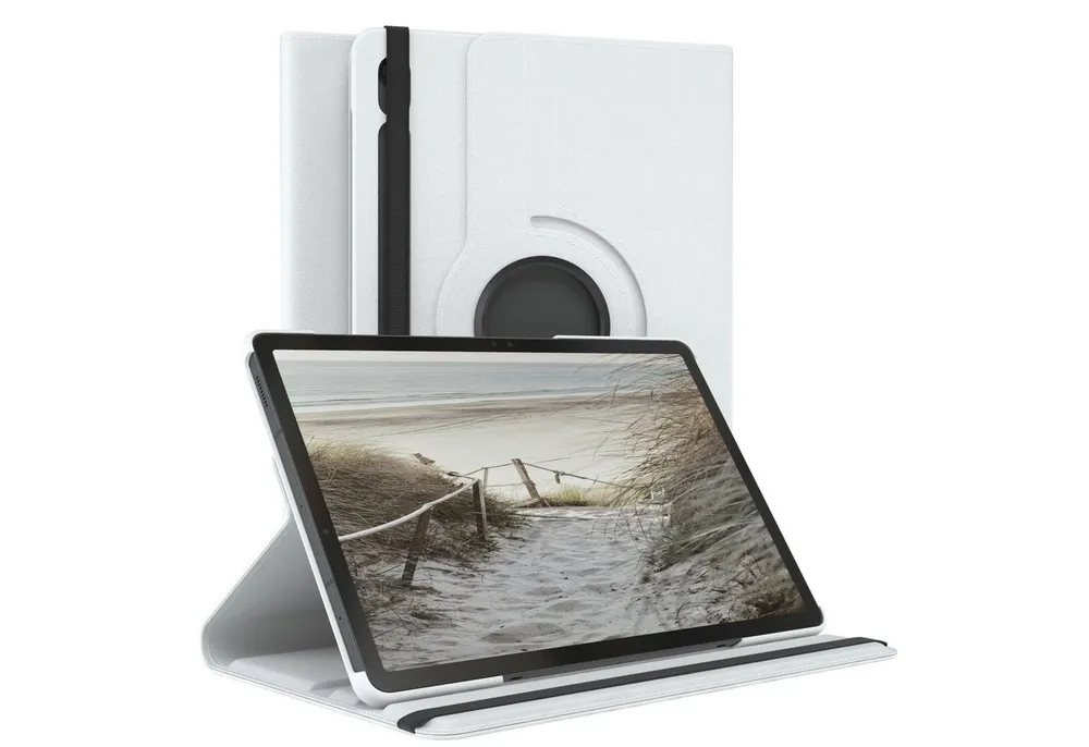 EAZY CASE Tablet-Hülle Rotationcase für Samsung Galaxy Tab S10 Lite 10,9 Zoll, Tablet Schutzhülle kratzfest stoßfest drehbar 360 Grad Weiß