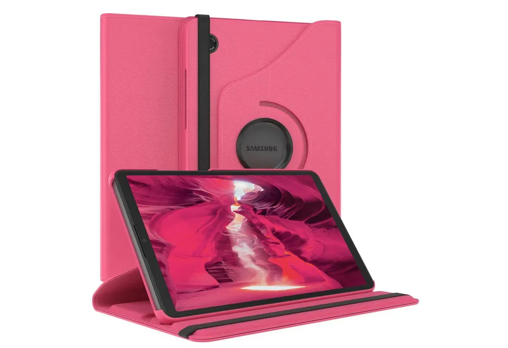 EAZY CASE Tablet-Hülle Rotationcase für Samsung Galaxy Tab A11 8,7 Zoll, Klapphülle zum Aufstellen Rundum Hülle Book Tablet Slim Klappcase Pink