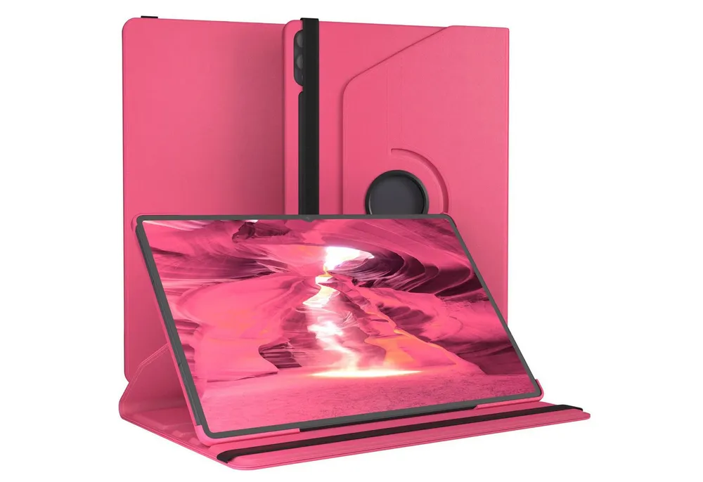 EAZY CASE Tablet-Hülle Rotationcase für Samsung Galaxy Tab S11 Ultra 14,6 Zoll, Klapphülle zum Aufstellen Rundum Hülle Book Tablet Slim Klappcase Pink