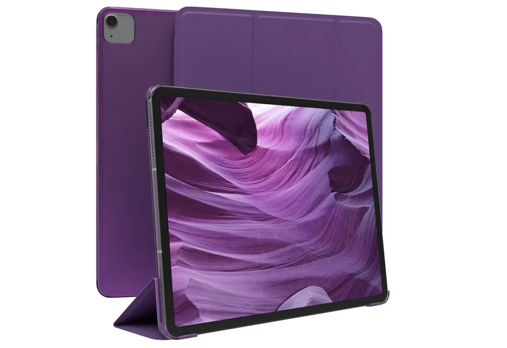 EAZY CASE Tablet-Hülle Smart Case Apple für iPad Air 13 (2024) 13 Zoll, Tabletcover mit Stehfunktion Slim Sleep Wakeup Deckel Klappbar Violett