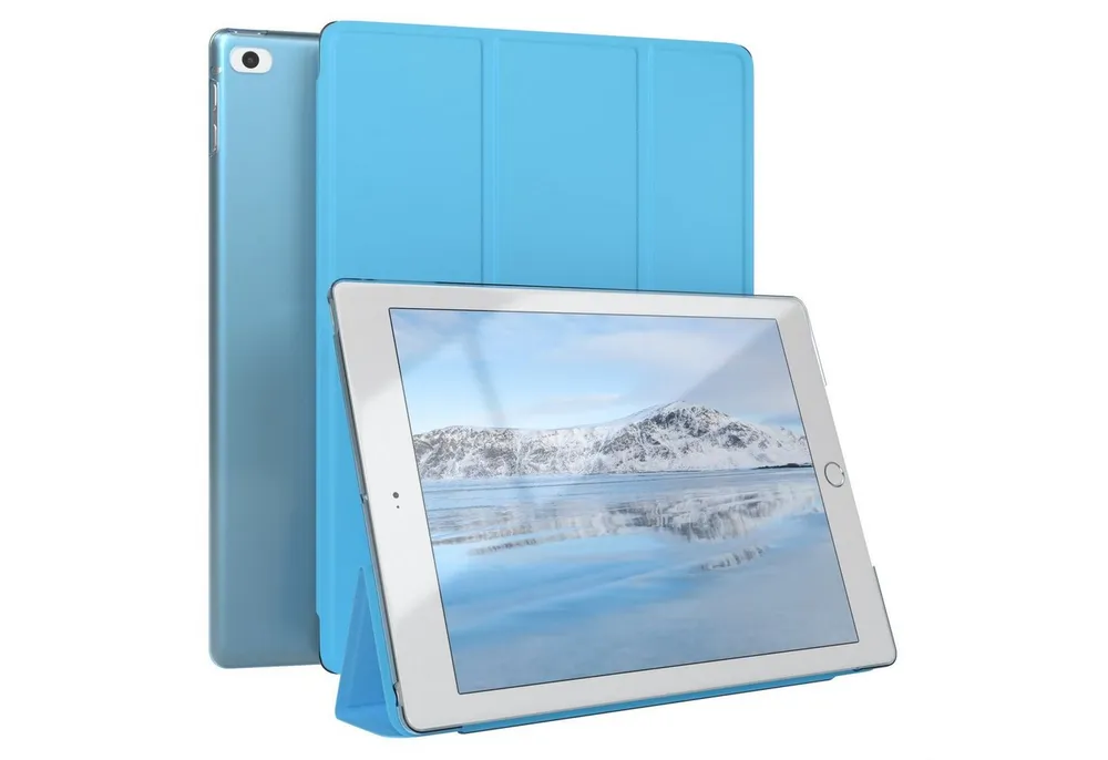 EAZY CASE Tablet-Hülle Smart Case für iPad 5./6. Generation & Air 1/Air 2 9,7 Zoll, Klapphülle mit Standfunktion Tablet Hülle Book Case kratzfest Hellblau