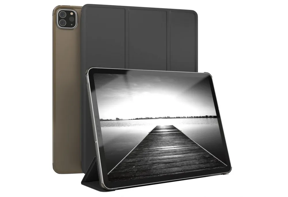 EAZY CASE Tablet-Hülle Smart Case für iPad Pro 11" 1. 2. 3. 4. Generation 11 Zoll, Hülle mit Standfunktion Tablet Klapphülle Anti-Kratz Tasche Schwarz