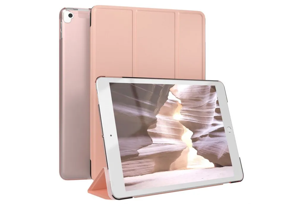 EAZY CASE Tablet-Hülle Smart Case für iPad 10,2" 7. / 8. / 9. Generation 10,2 Zoll, Tabletschutz Tabletcase kratzfeste Schutzabdeckung Flip Etui Rosé Gold