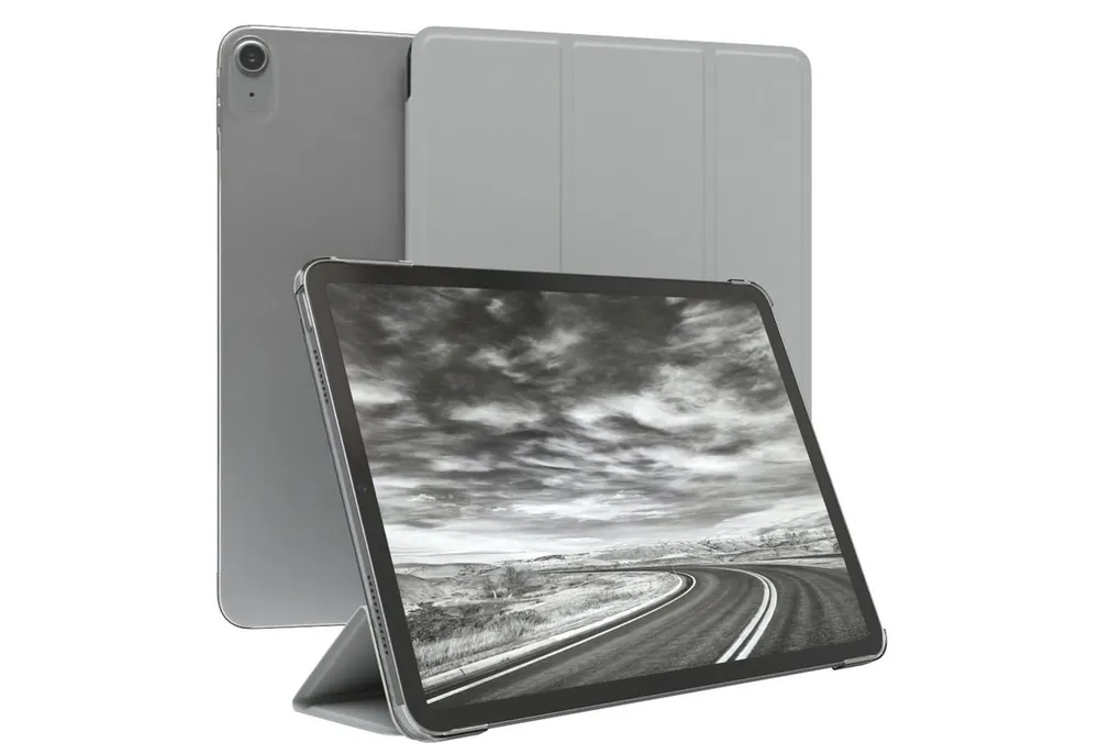 EAZY CASE Tablet-Hülle Smart Case für Apple iPad Air 4 2020 / Air 5 2022 10,9 Zoll, Tablet Case Bookcover Smart Flipcase Schutztasche magnetisch Hellgrau