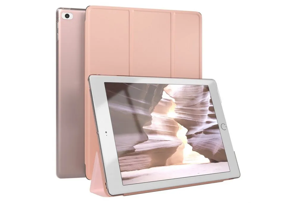 EAZY CASE Tablet-Hülle Smart Case für iPad 5./6. Generation & Air 1/Air 2 9,7 Zoll, Tabletschutz Tabletcase kratzfeste Schutzabdeckung Flip Etui Rosé Gold