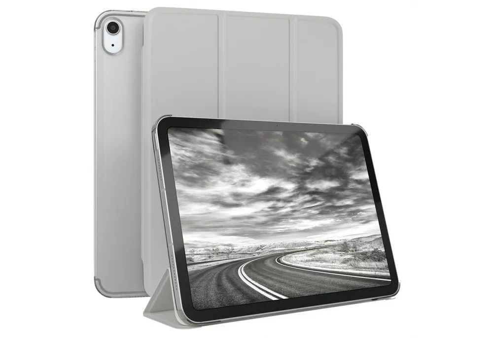 EAZY CASE Tablet-Hülle Smartcase für Apple iPad 2025 (11. Gen) 11 Zoll, Tablet Case Bookcover Smart Flipcase Schutztasche magnetisch Hellgrau